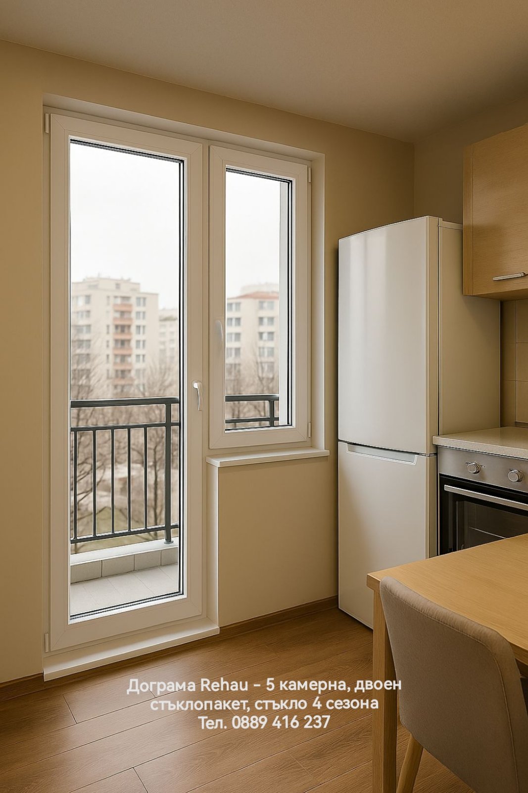 PVC dograma rehau 5 kamerna dvoen staklopaket apartament v mladost
